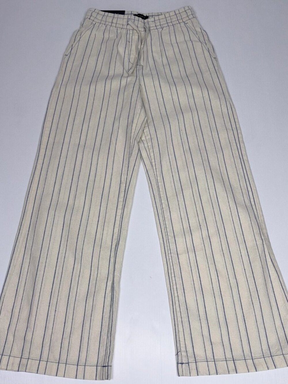 SILVER women's striped pants small NWT